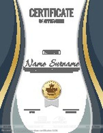 file corel cdr mau giay chung nhan certificates 0106
