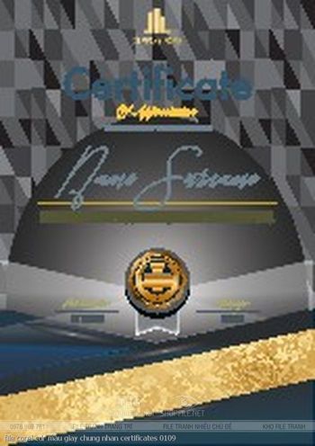 file corel cdr mau giay chung nhan certificates 0109