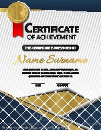 file corel cdr mau giay chung nhan certificates 0114