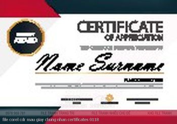 file corel cdr mau giay chung nhan certificates 0118