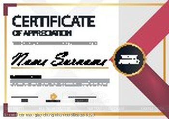 file corel cdr mau giay chung nhan certificates 0120