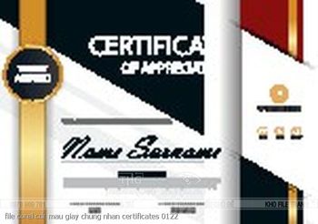 file corel cdr mau giay chung nhan certificates 0122