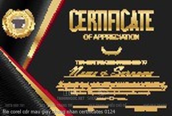 file corel cdr mau giay chung nhan certificates 0124