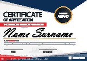 file corel cdr mau giay chung nhan certificates 0126
