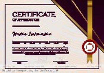 file corel cdr mau giay chung nhan certificates 0127