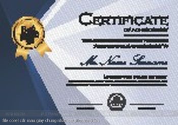 file corel cdr mau giay chung nhan certificates 0134
