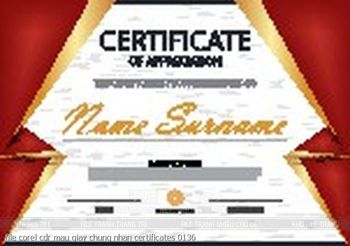 file corel cdr mau giay chung nhan certificates 0136