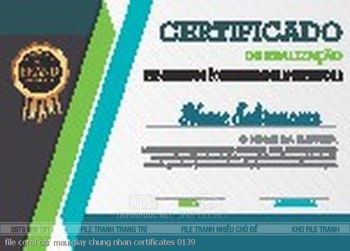 file corel cdr mau giay chung nhan certificates 0139
