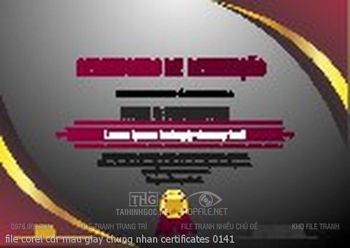 file corel cdr mau giay chung nhan certificates 0141