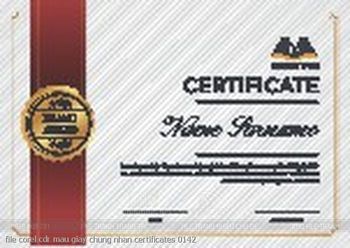 file corel cdr mau giay chung nhan certificates 0142