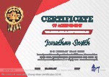 file corel cdr mau giay chung nhan certificates 0144