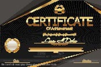 file corel cdr mau giay chung nhan certificates 0146