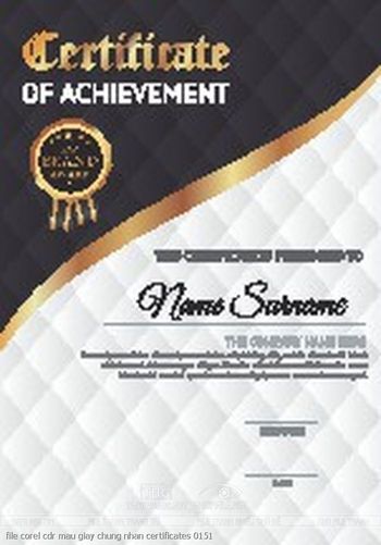 file corel cdr mau giay chung nhan certificates 0151