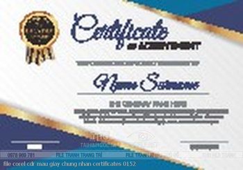 file corel cdr mau giay chung nhan certificates 0152