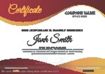 file corel cdr mau giay chung nhan certificates 0153