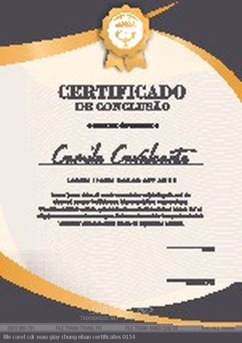 file corel cdr mau giay chung nhan certificates 0154