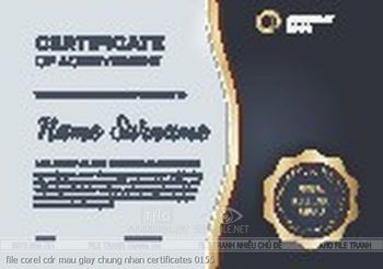 file corel cdr mau giay chung nhan certificates 0155
