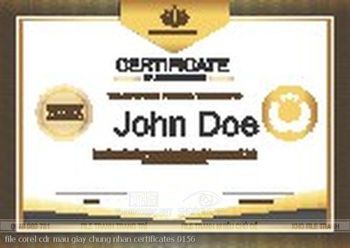 file corel cdr mau giay chung nhan certificates 0156