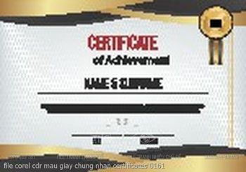 file corel cdr mau giay chung nhan certificates 0161