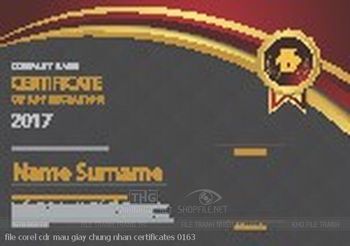 file corel cdr mau giay chung nhan certificates 0163