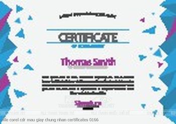 file corel cdr mau giay chung nhan certificates 0166