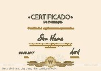 file corel cdr mau giay chung nhan certificates 0174