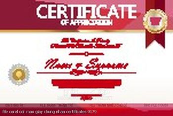 file corel cdr mau giay chung nhan certificates 0179