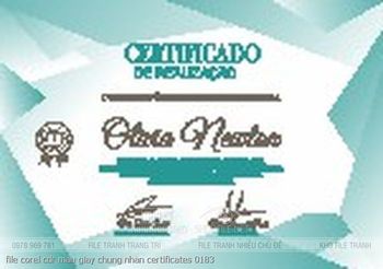 file corel cdr mau giay chung nhan certificates 0183