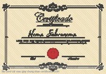 file corel cdr mau giay chung nhan certificates 0184
