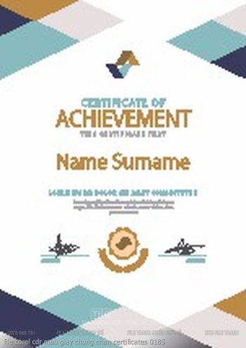 file corel cdr mau giay chung nhan certificates 0185