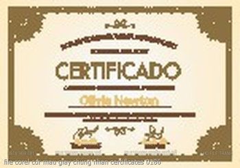 file corel cdr mau giay chung nhan certificates 0186