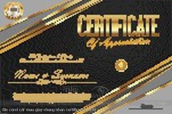 file corel cdr mau giay chung nhan certificates 0190