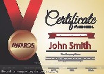 file corel cdr mau giay chung nhan certificates 0191