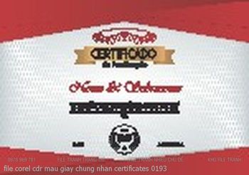 file corel cdr mau giay chung nhan certificates 0193