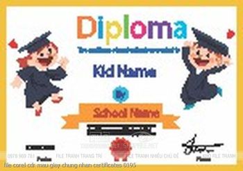 file corel cdr mau giay chung nhan certificates 0195