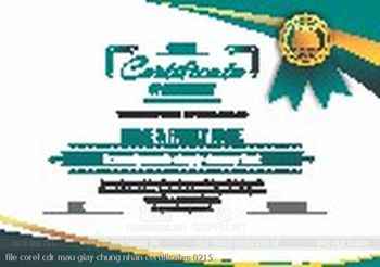 file corel cdr mau giay chung nhan certificates 0215
