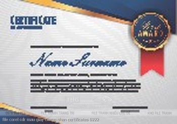 file corel cdr mau giay chung nhan certificates 0222
