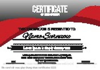file corel cdr mau giay chung nhan certificates 0223