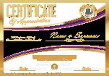 file corel cdr mau giay chung nhan certificates 0224