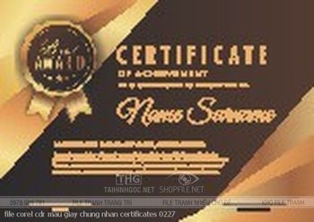 file corel cdr mau giay chung nhan certificates 0227