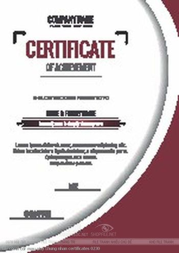 file corel cdr mau giay chung nhan certificates 0230