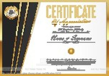 file corel cdr mau giay chung nhan certificates 0235