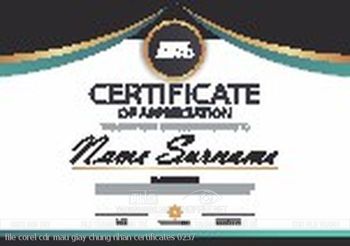 file corel cdr mau giay chung nhan certificates 0237