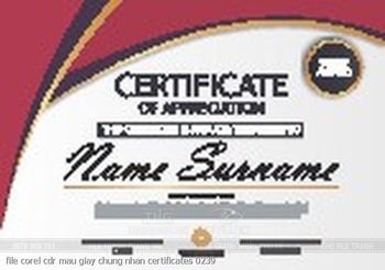 file corel cdr mau giay chung nhan certificates 0239