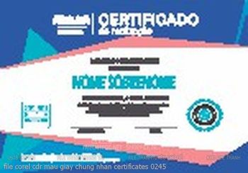 file corel cdr mau giay chung nhan certificates 0245
