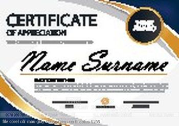 file corel cdr mau giay chung nhan certificates 0259