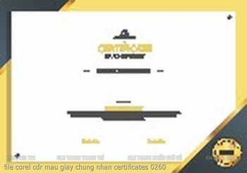 file corel cdr mau giay chung nhan certificates 0260