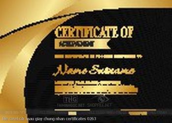 file corel cdr mau giay chung nhan certificates 0263