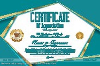 file corel cdr mau giay chung nhan certificates 0268