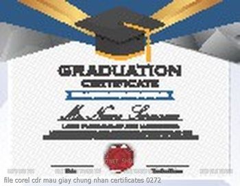 file corel cdr mau giay chung nhan certificates 0272